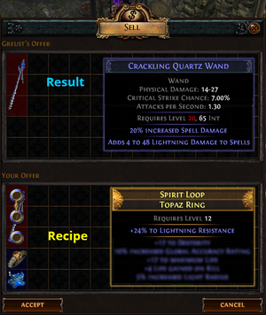 poe vendor recipe