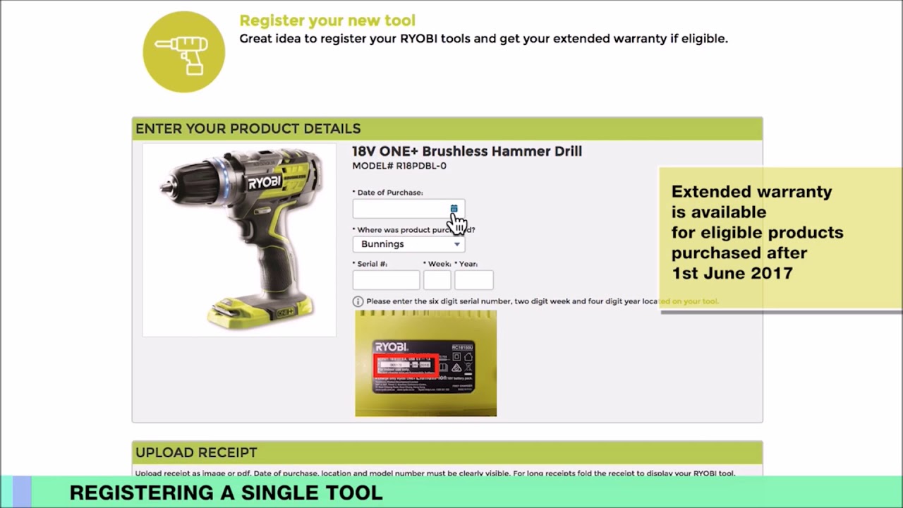 ryobi product warranty