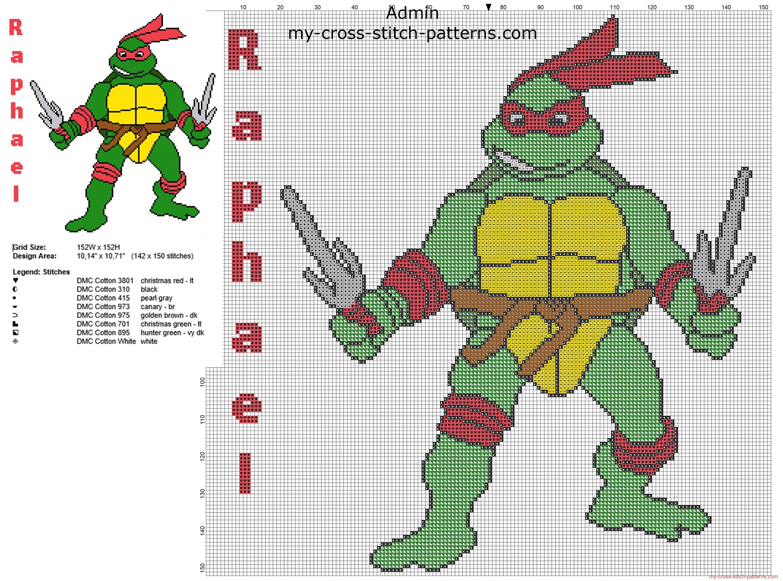 tmnt cross stitch pattern