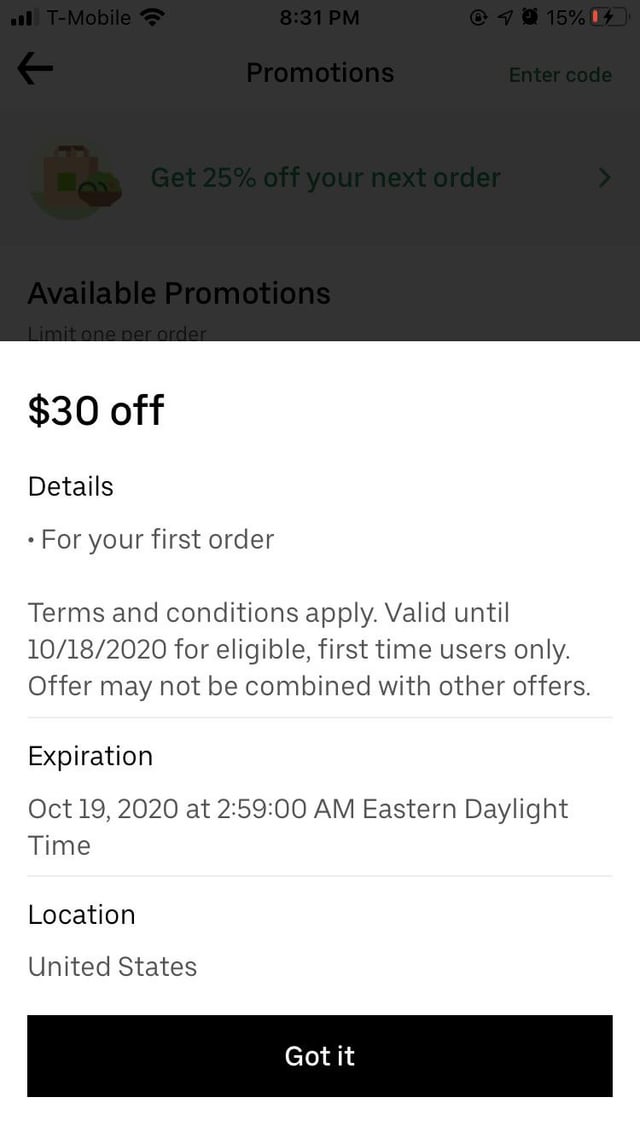 $30 uber eats code