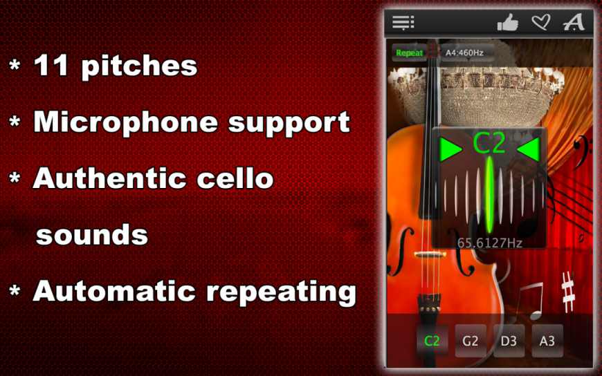 cello tuner online microphone