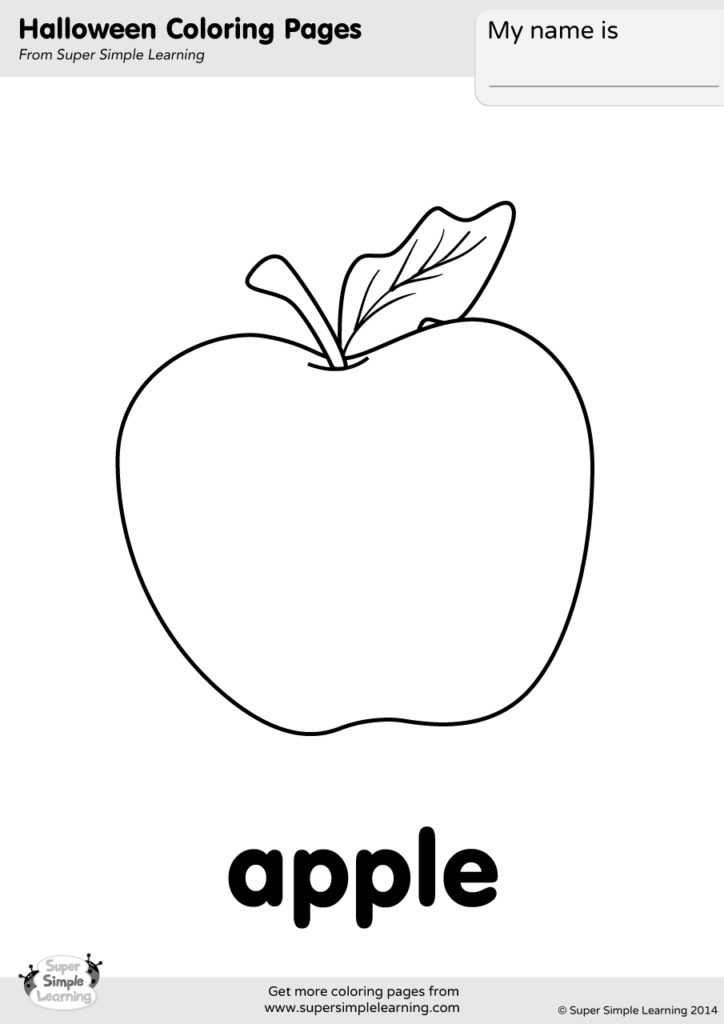 apple colouring pages