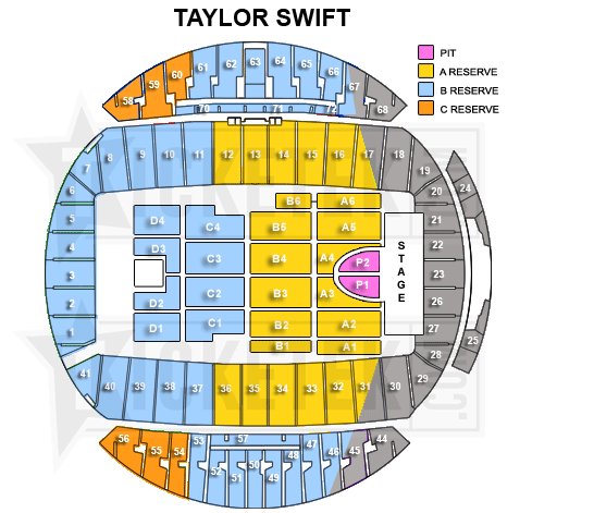 sydney taylor swift seating map