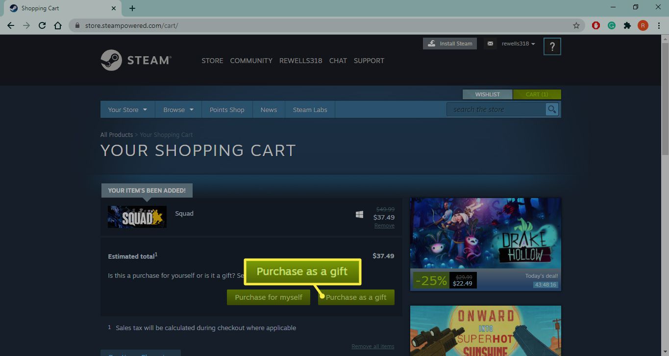 how to send steam gift card