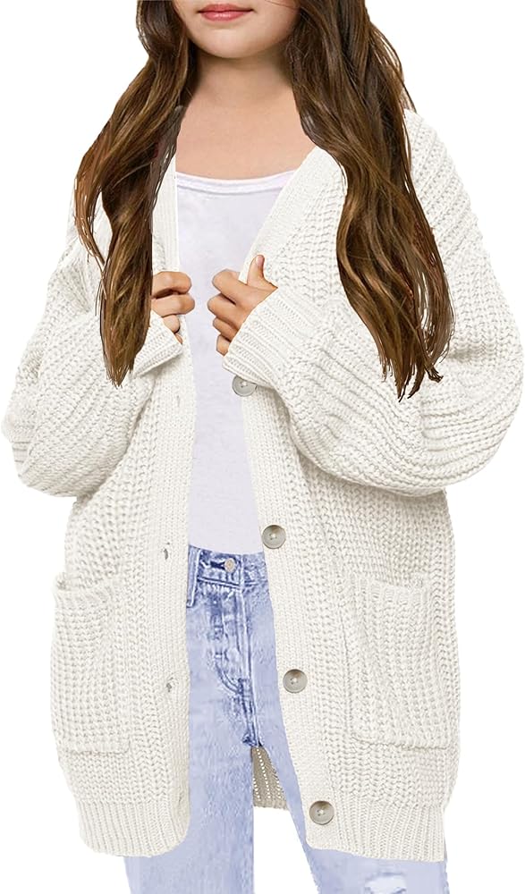 girls open front cardigan