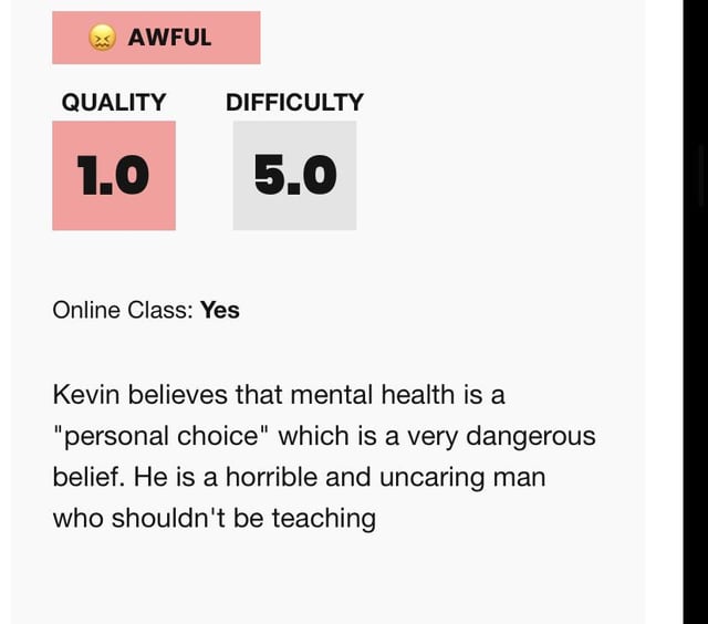 rate my professor ucw