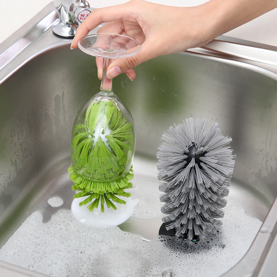 sink glass cleaner brush