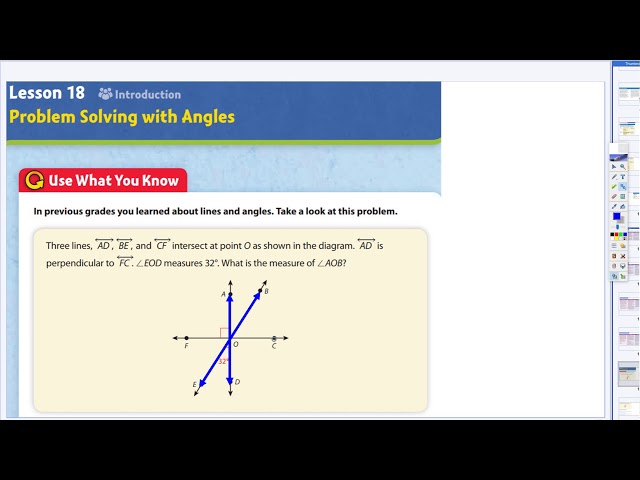 lesson 18 problem solving with angles answer key