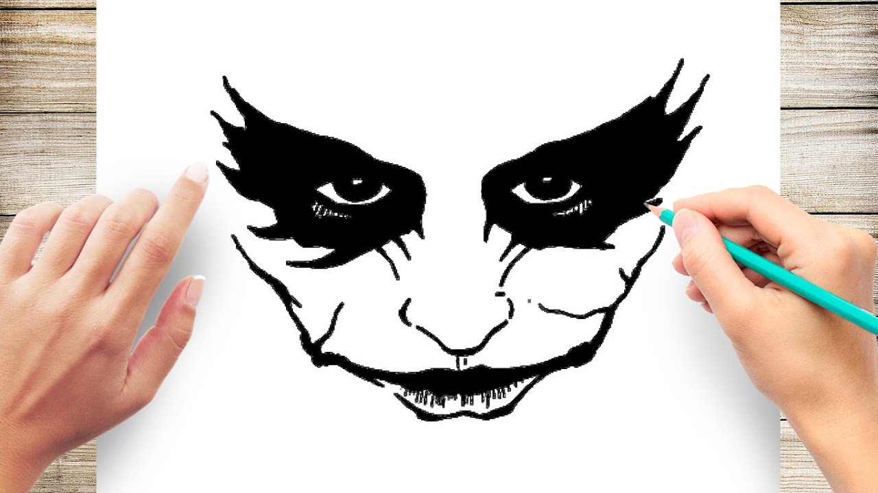 joker drawing easy