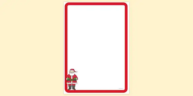 father christmas letter border