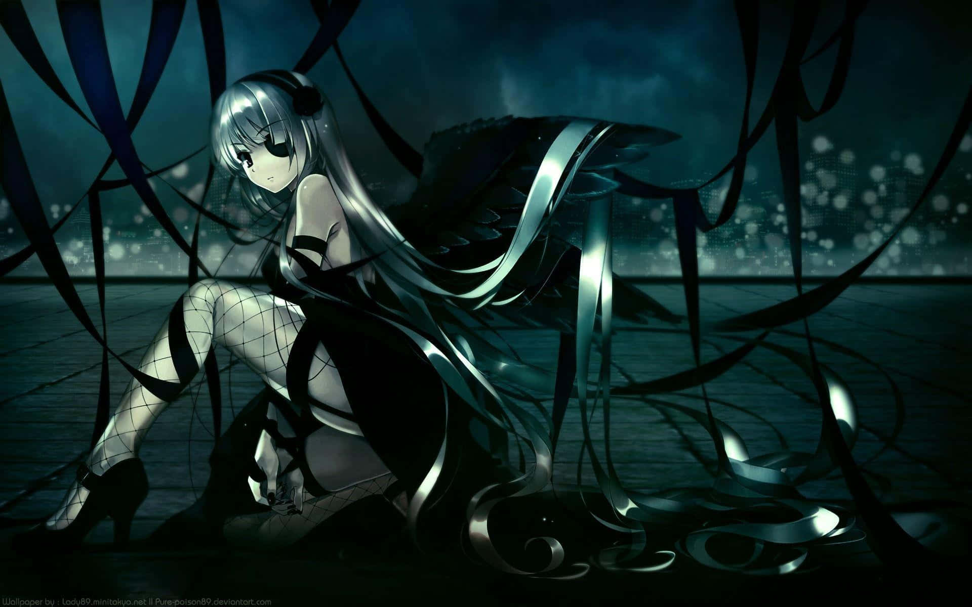 dark anime girl wallpaper