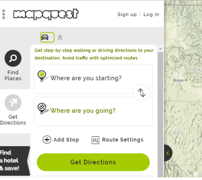 mapquest com route planner