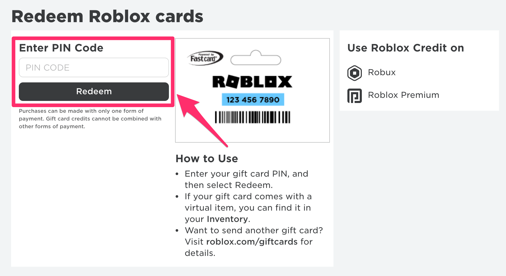 redeem roblox