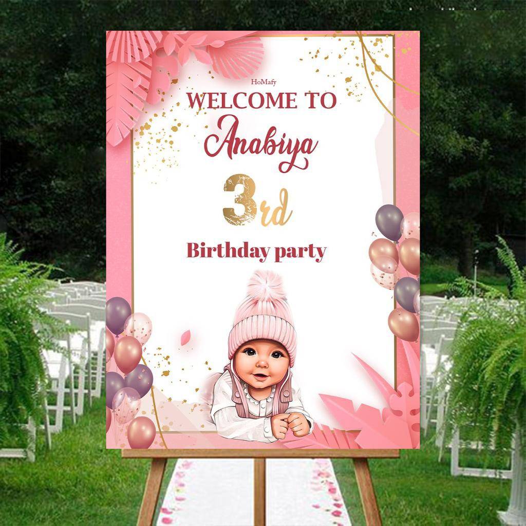 welcome board for birthday party