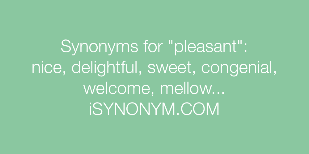 pleasant thesaurus