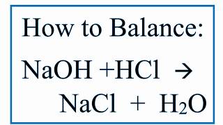 hcl plus naoh