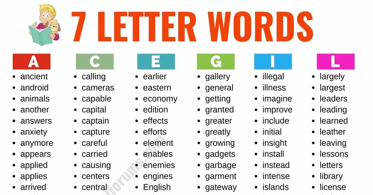 words that have seven letters