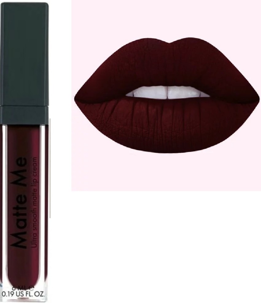 dark maroon lipstick matte