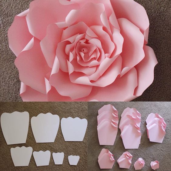como hacer rosas de papel gigantes