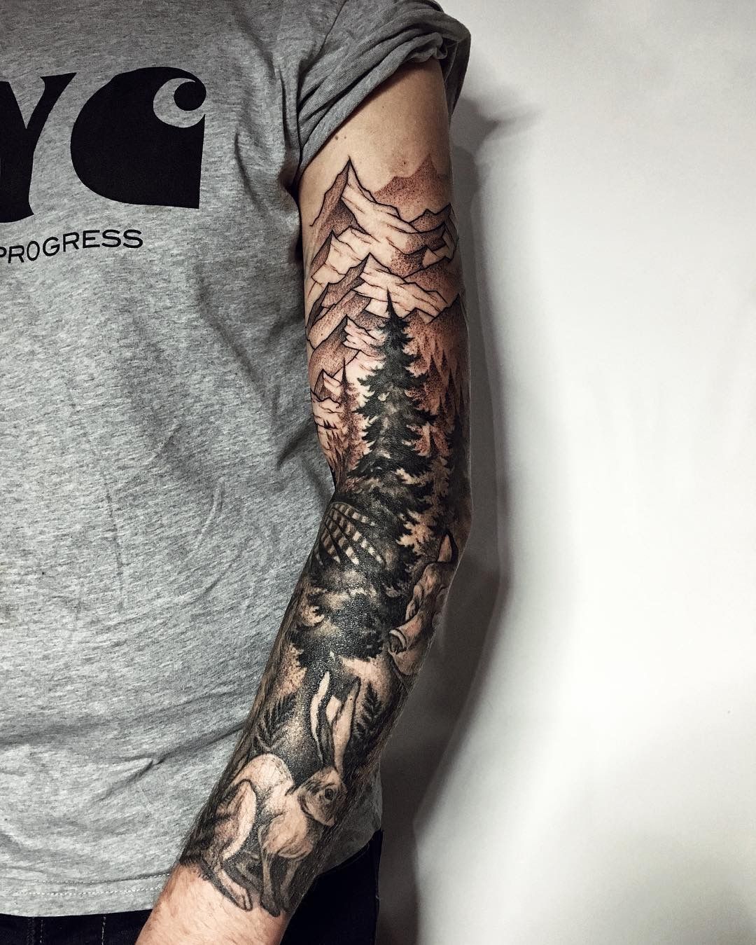 sleeve tattoo nature