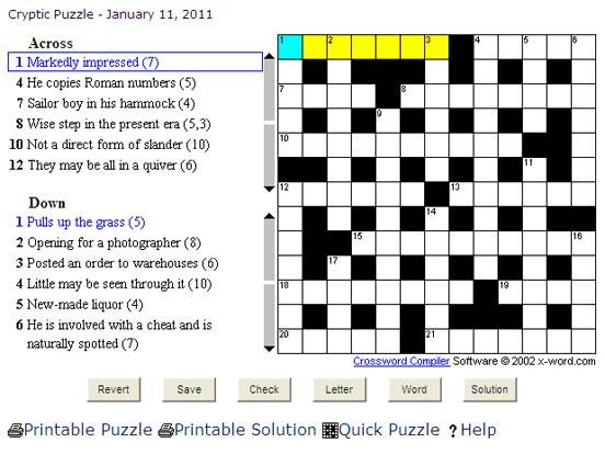 globe & mail cryptic crossword