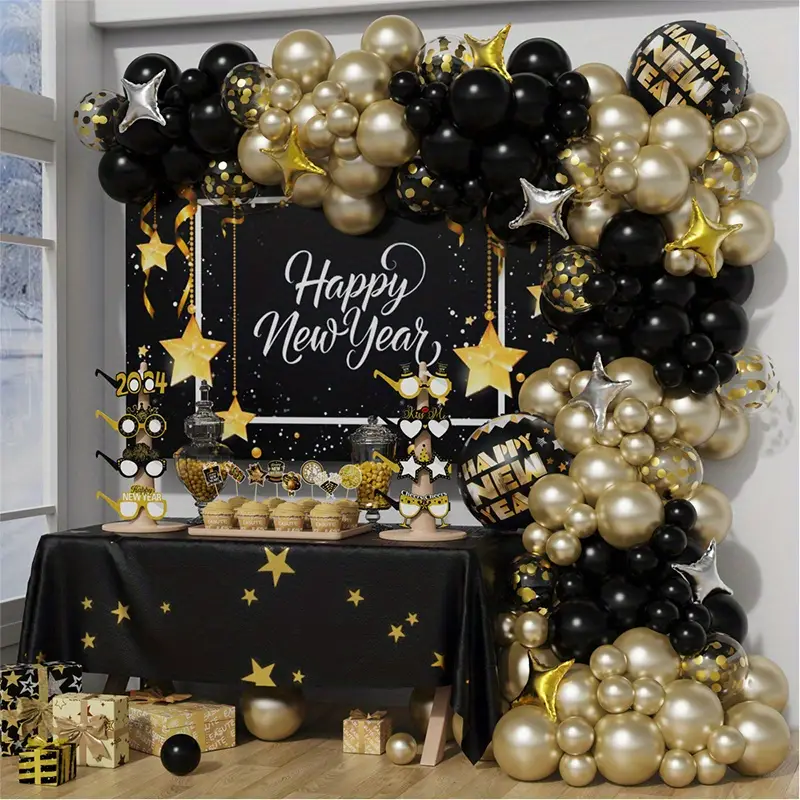 decoración con globos año nuevo