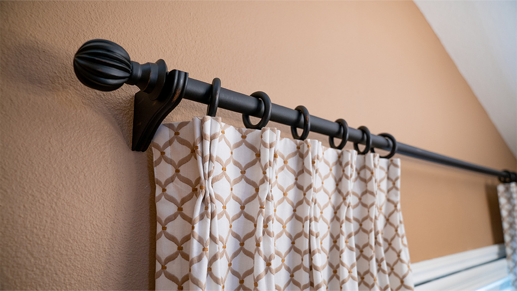 black curtain rod