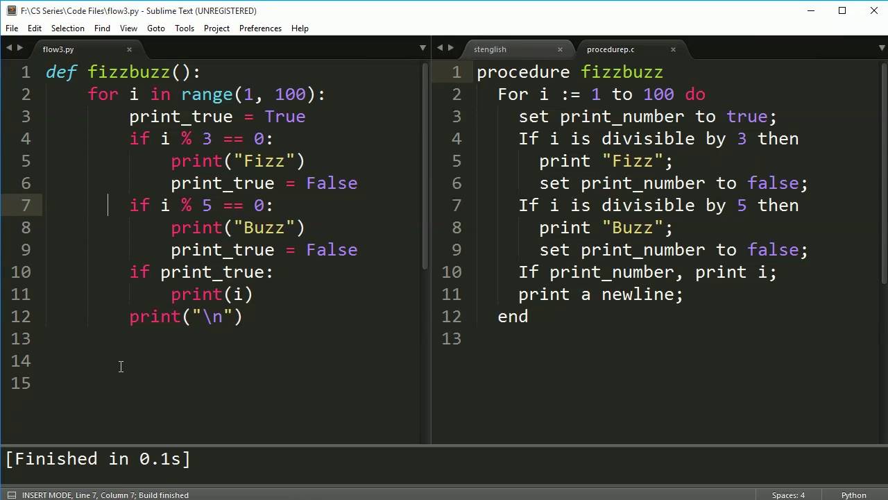 python pseudo code example