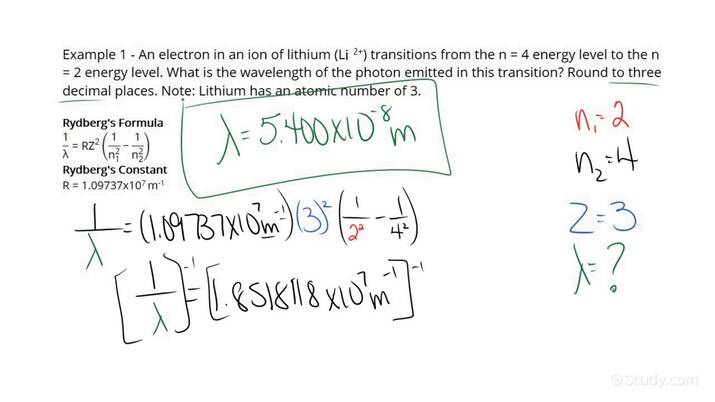 calculate the wavelength of a photon