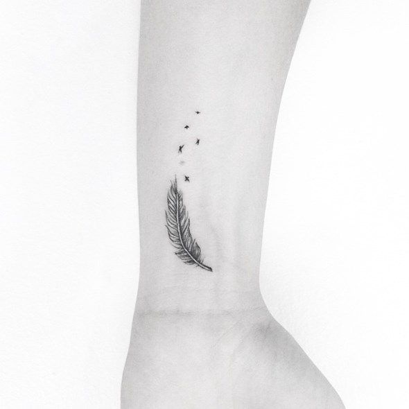 small feather tattoo