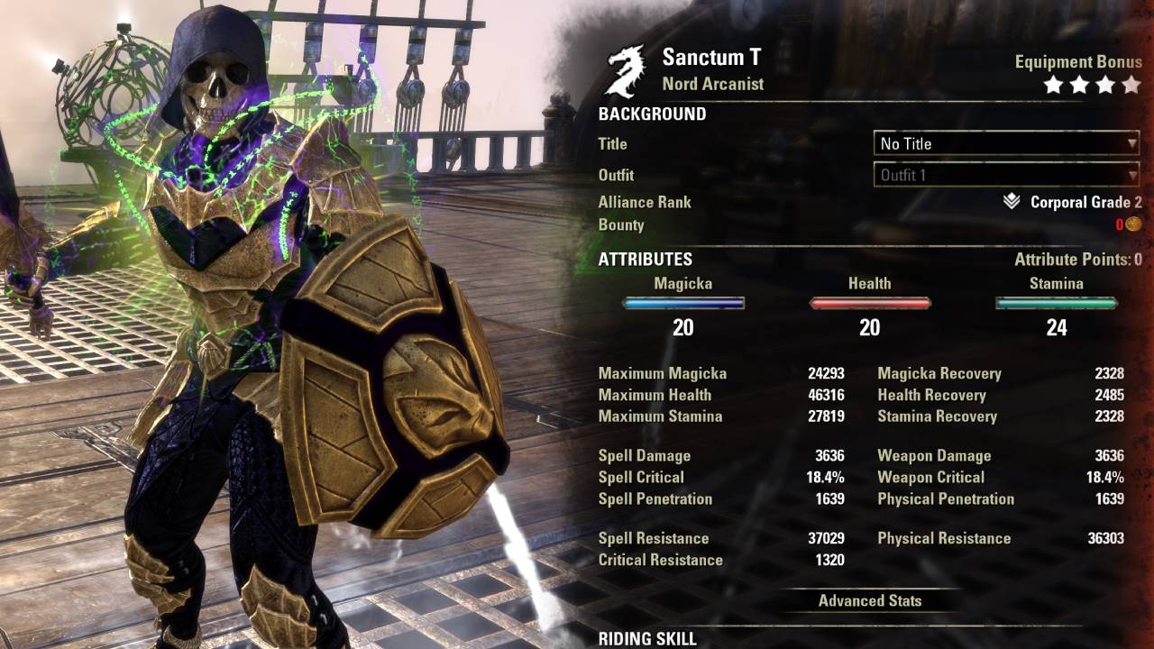 eso arcanist tank build