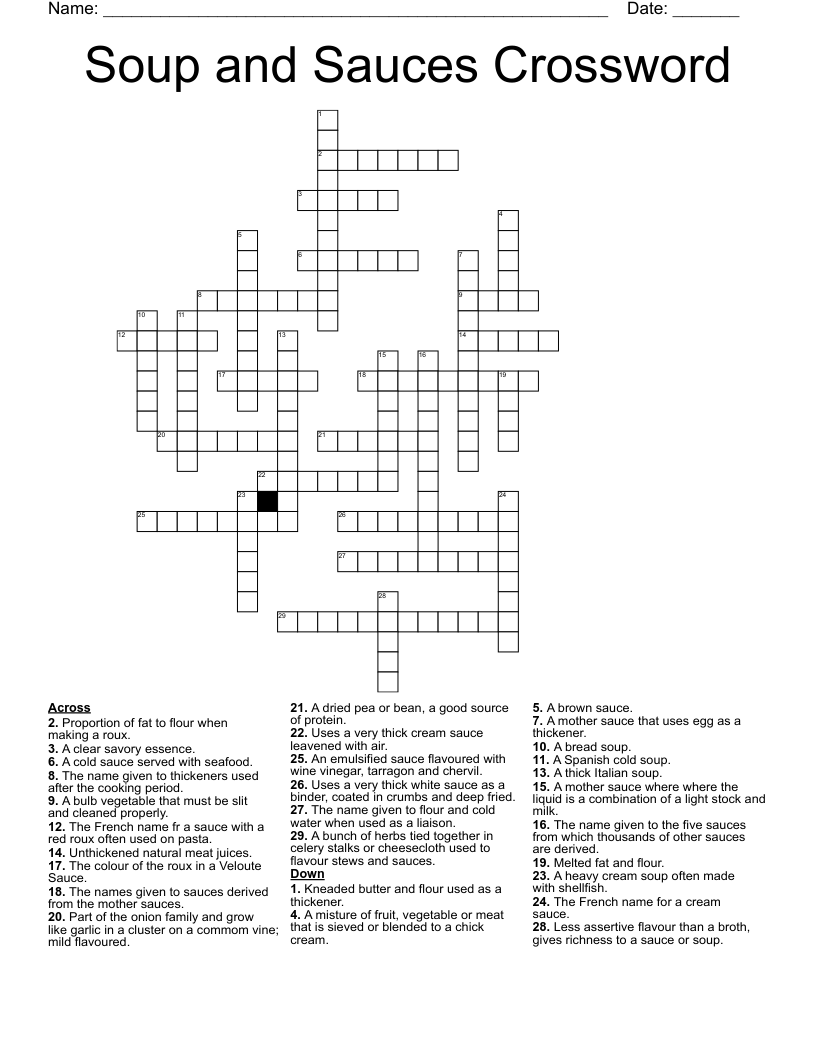 thick soup crossword puzzle clue