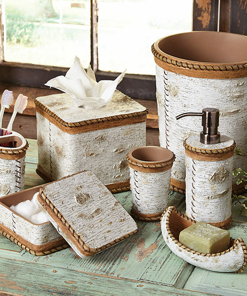 rustic bathroom accessories