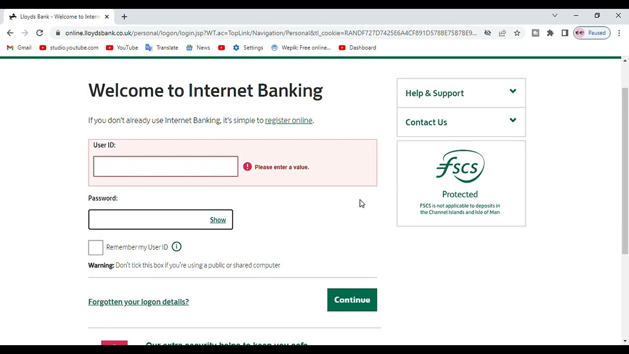 lloyds bank internet banking personal