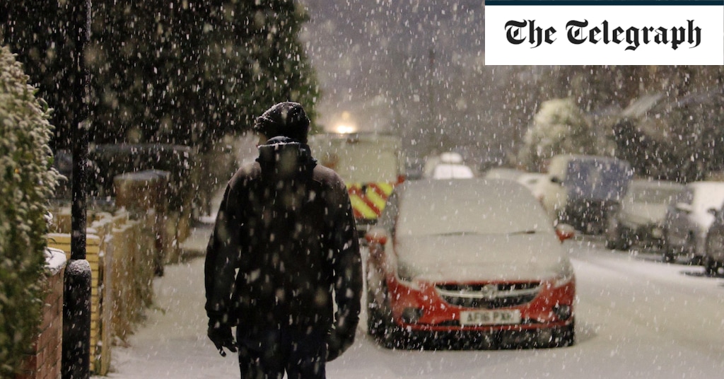 snowy weather warnings issued as temperatures plunge across the uk.
