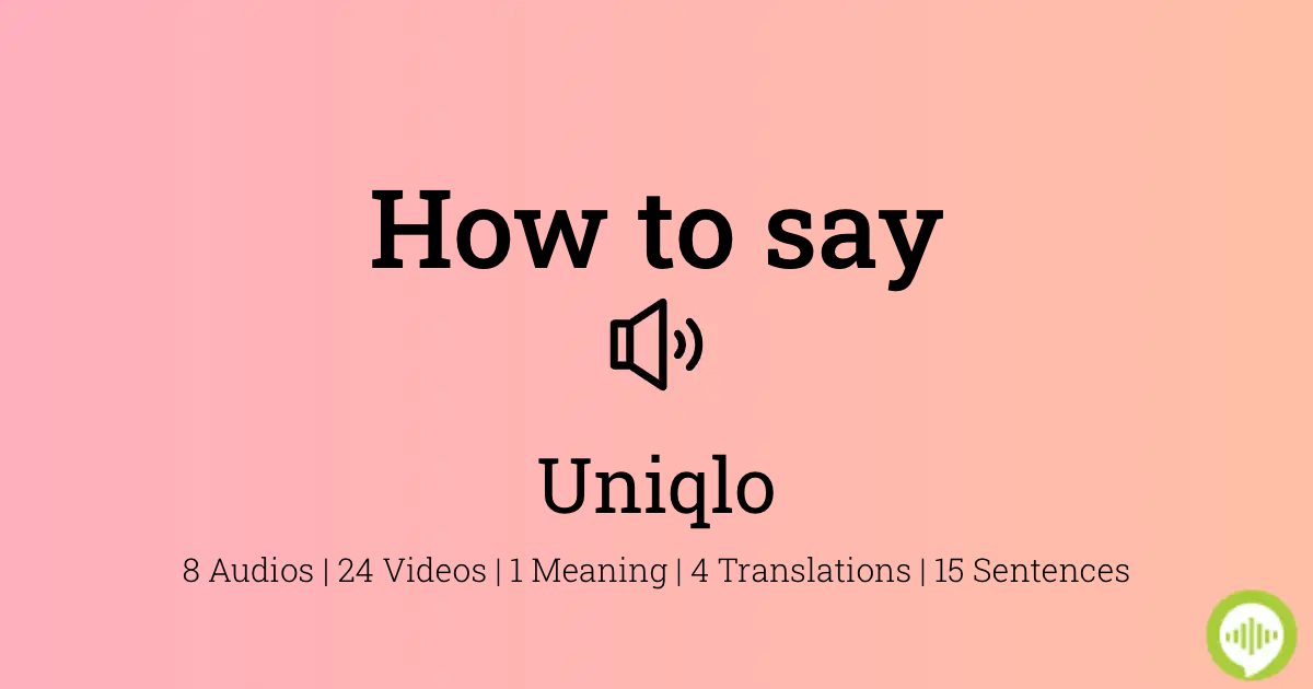 how to pronounce uniqlo