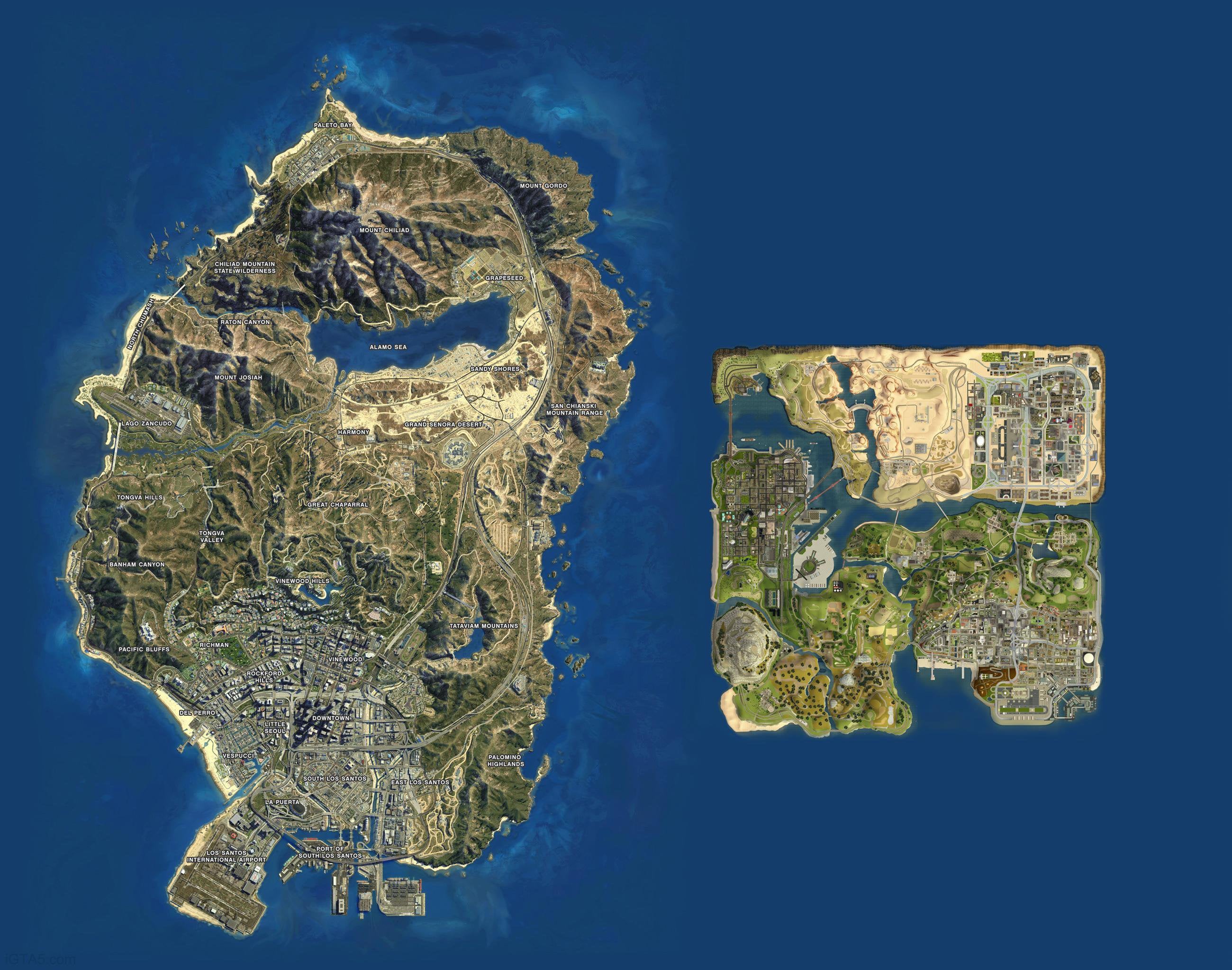 gta sa los santos map