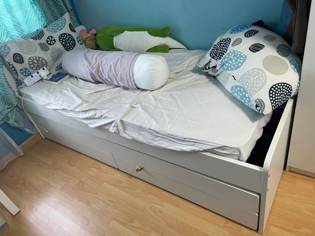 single bed with bed underneath ikea