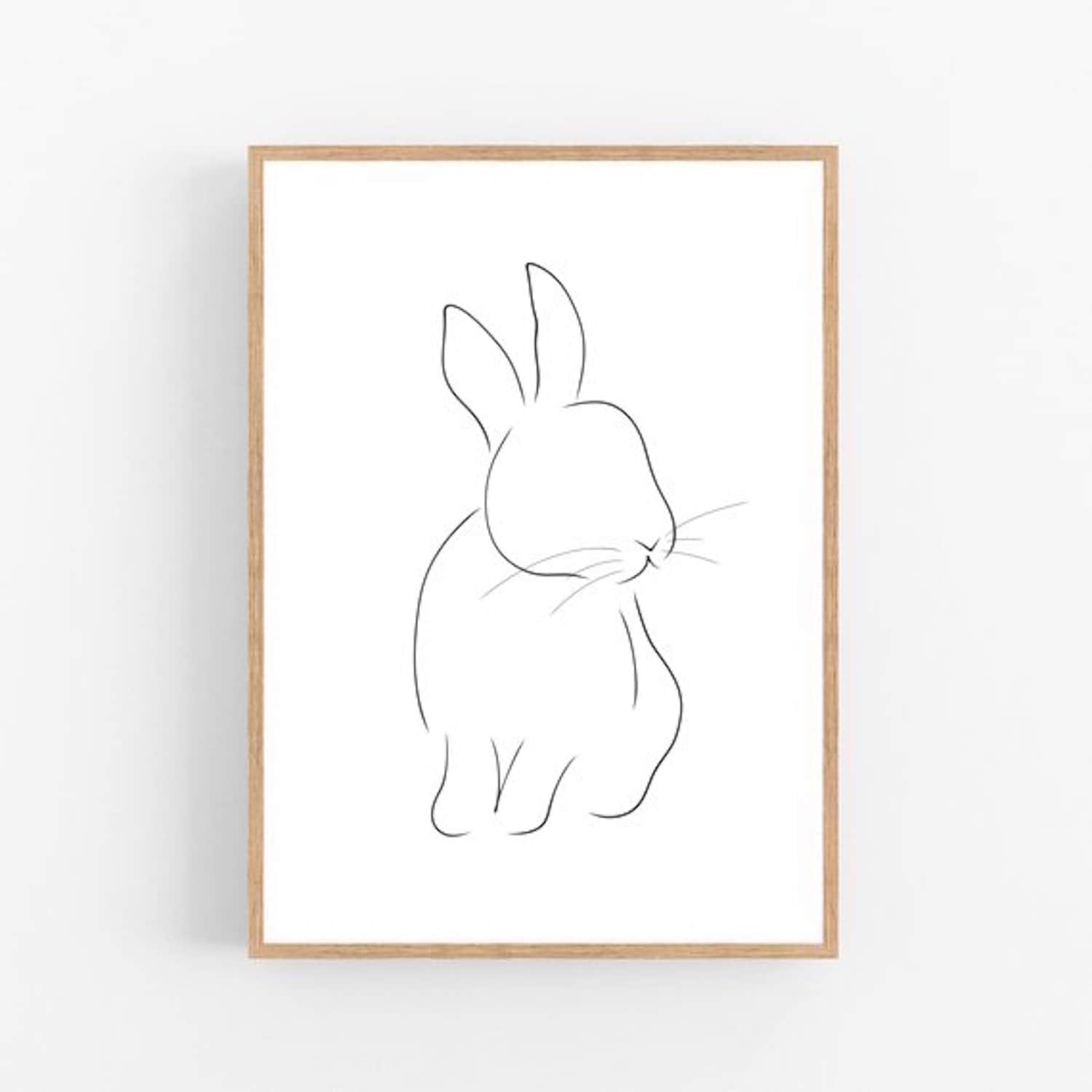 bunny line art