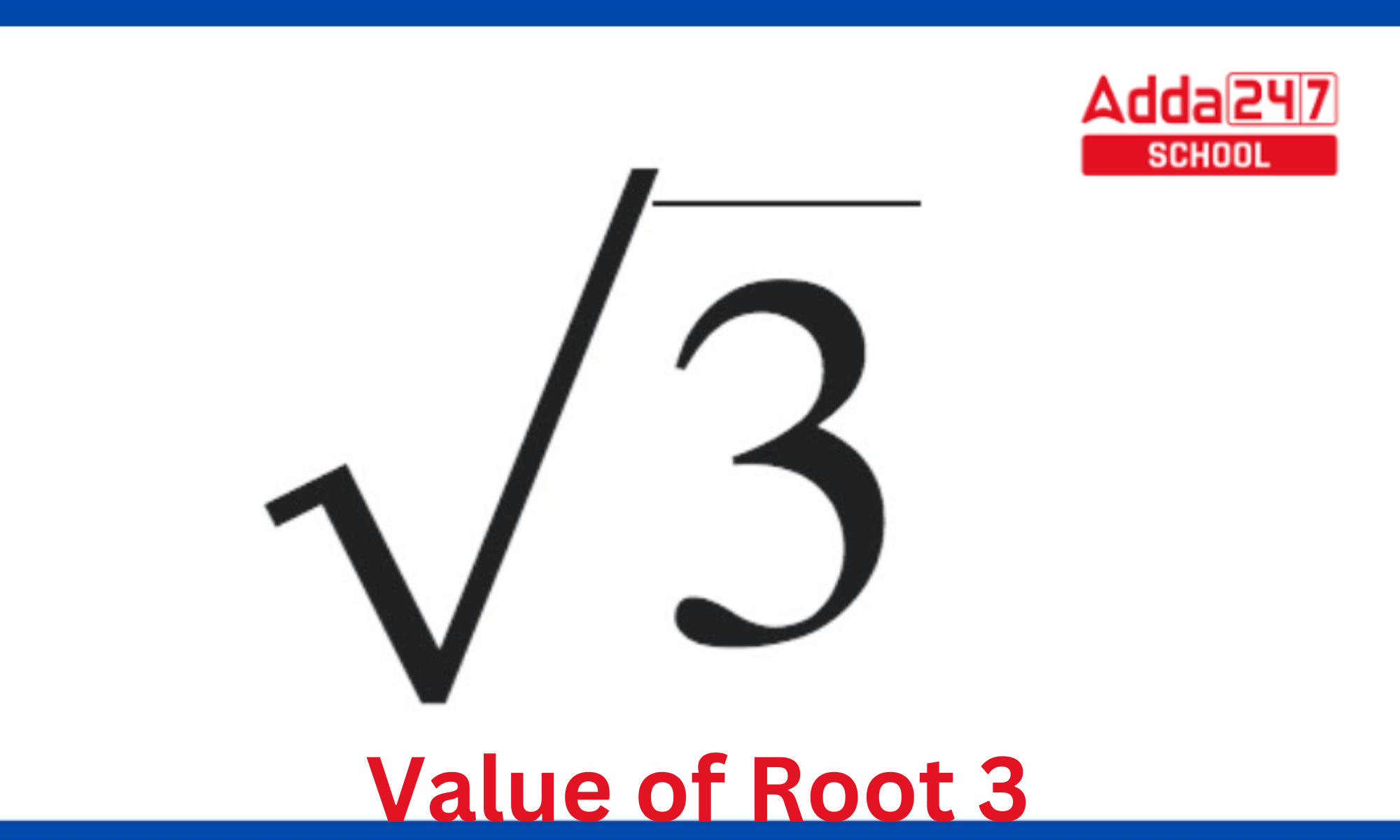sq root of 3