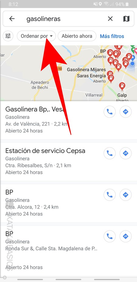 gasolinera más cercana ami ubicación