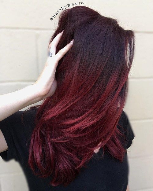 dark to red ombre