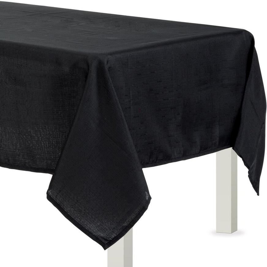 black table cloth party