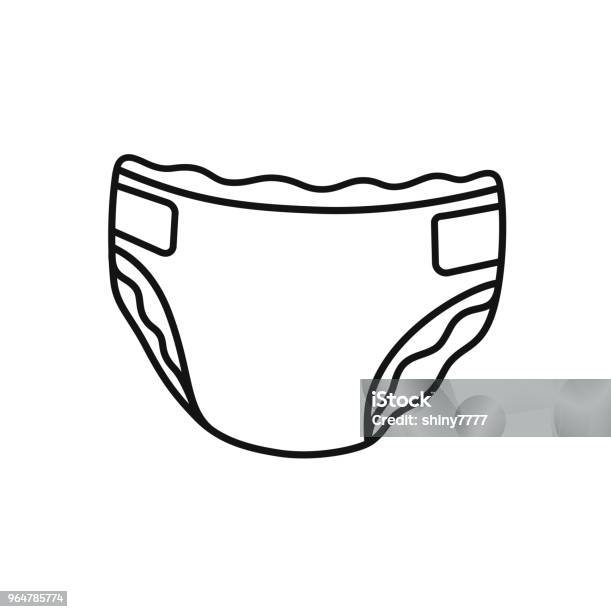 diaper clipart black and white