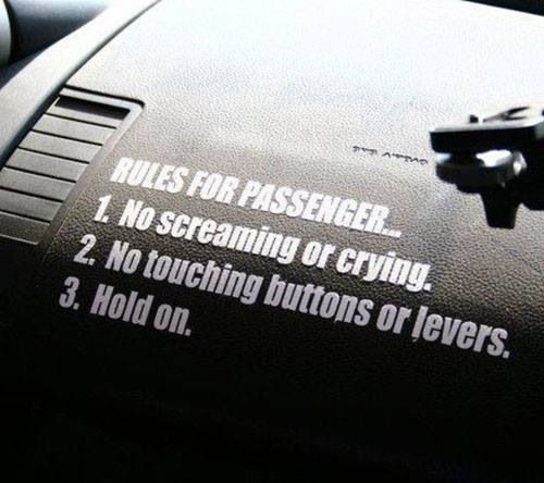 car dashboard sticker