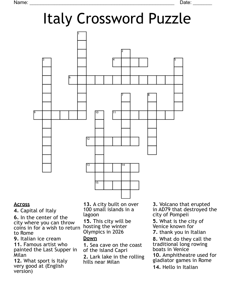 italian port city daily themed crossword