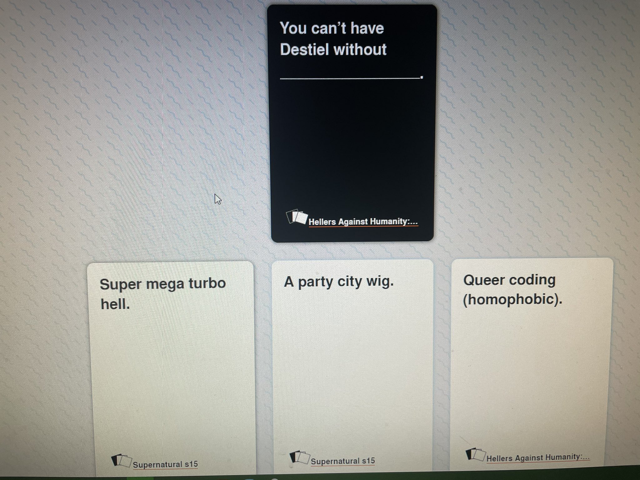 cards against supernatural