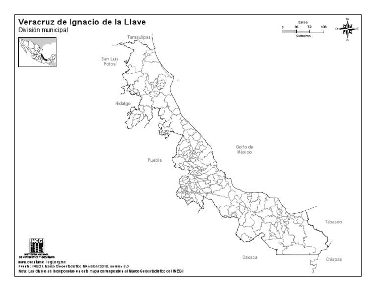 mapa de veracruz para imprimir