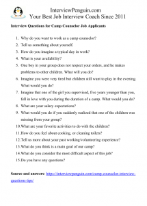 ymca interview questions