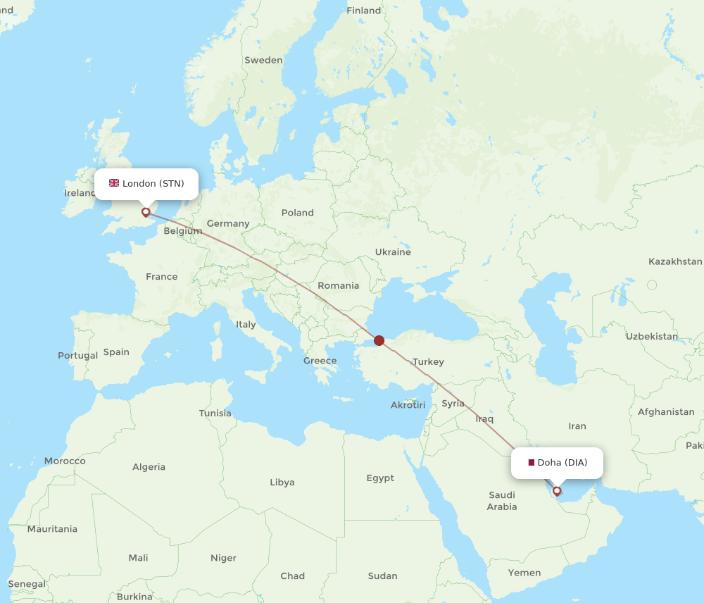 flying time doha to london